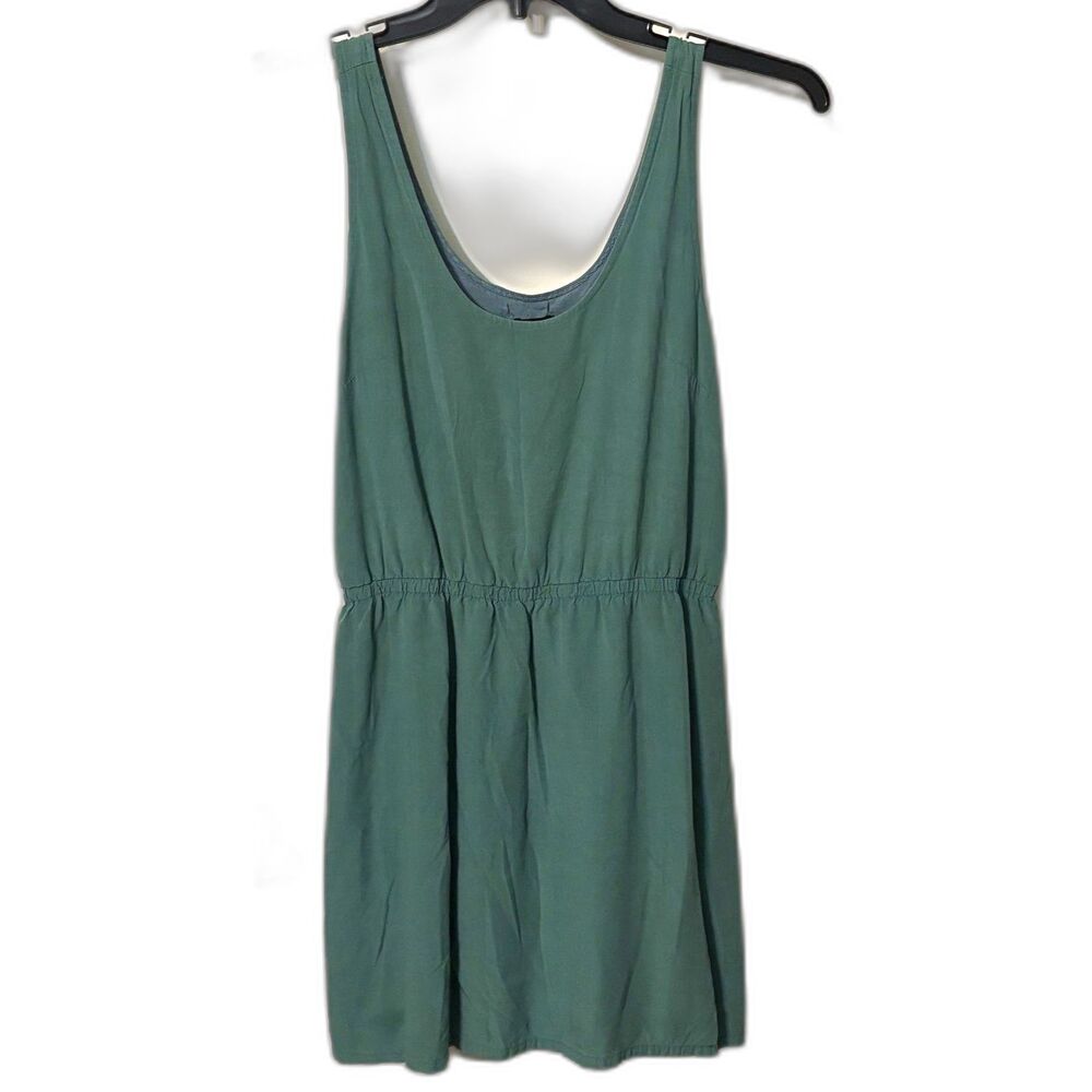 J.Crew Green Sleeveless Tank Dress Rayon Size 2